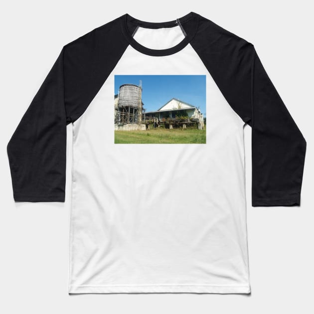 Abandoned Barn Baseball T-Shirt by BenjiRetroWave